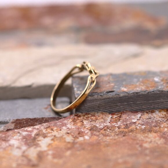 19k Yellow Gold Ring Portuguese Solid Gold (800 Purity 19.2k) Size 7 - Picture 6 of 9